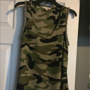 Military print top
